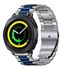 Strap-it Strap-it Bracelet acier Samsung Gear Sport (argent/bleu) Strap-it Strap-it Bracelet acier Samsung Gear Sport (argent/bleu)