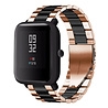 Strap-it Strap-it Bracelet acier Xiaomi Amazfit Bip (or rose/noir) Strap-it Strap-it Bracelet acier Xiaomi Amazfit Bip (or rose/noir)
