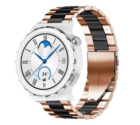 Strap-it Bracelet acier Huawei Watch GT 3 Pro 43mm (or rose/noir)