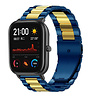 Strap-it Strap-it Bracelet acier Xiaomi Amazfit GTS (bleu/or) Strap-it Strap-it Bracelet acier Xiaomi Amazfit GTS (bleu/or)