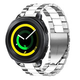 Strap-it Bracelet acier Samsung Gear Sport (argent/blanc)