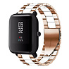 Strap-it Strap-it Bracelet acier Xiaomi Amazfit Bip (or rose/blanc) Strap-it Strap-it Bracelet acier Xiaomi Amazfit Bip (or rose/blanc)