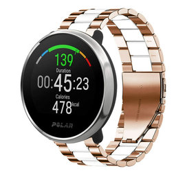 Strap-it Bracelet acier Polar Unite (or rose/blanc)