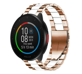 Strap-it Bracelet acier Polar Pacer (or rose/blanc)