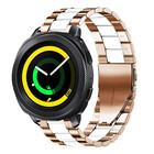 Strap-it Strap-it Bracelet acier Samsung Gear Sport (or rose/blanc)