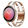 Strap-it Strap-it Bracelet acier Samsung Galaxy Watch Active (or rose/blanc) Strap-it Strap-it Bracelet acier Samsung Galaxy Watch Active (or rose/blanc)