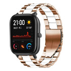 Strap-it Strap-it Bracelet acier Xiaomi Amazfit GTS (or rose/blanc)