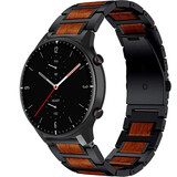 Strap-it Bracelet bois/acier Amazfit GTR 2 (noir)