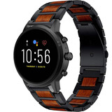Strap-it Bracelet bois/acier Fossil Gen 5 (noir)