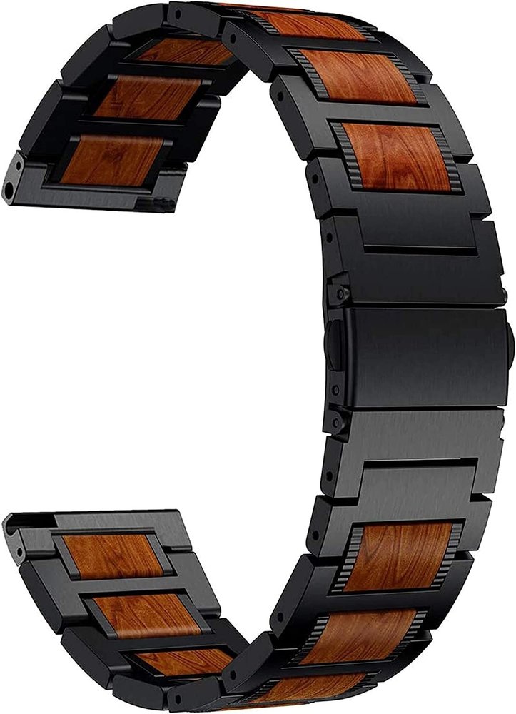 Strap-it Strap-it Bracelet bois/acier Fossil Gen 5 (noir)