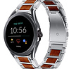 Strap-it Strap-it Bracelet bois/acier Fossil Gen 5e 44mm (argent) Strap-it Strap-it Bracelet bois/acier Fossil Gen 5e 44mm (argent)