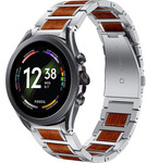 Strap-it Strap-it Bracelet bois/acier Fossil Gen 6 44mm (argent)
