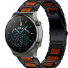 Strap-it Strap-it Bracelet bois/acier Huawei Watch GT 2 Pro (noir) Strap-it Strap-it Bracelet bois/acier Huawei Watch GT 2 Pro (noir)