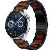 Strap-it Bracelet bois/acier Huawei Watch GT 3 46mm (noir)
