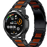 Strap-it Strap-it Bracelet bois/acier Huawei Watch GT Runner (noir) Strap-it Strap-it Bracelet bois/acier Huawei Watch GT Runner (noir)