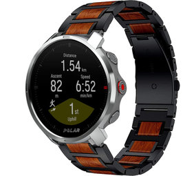 Strap-it Bracelet bois/acier Polar Grit X (noir)