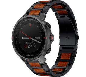 Strap-it Bracelet bois/acier Polar Grit X Pro (noir)