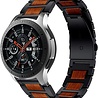 Strap-it Strap-it Bracelet bois/acier Samsung Galaxy Watch 46mm (noir) Strap-it Strap-it Bracelet bois/acier Samsung Galaxy Watch 46mm (noir)