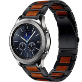 Strap-it Bracelet bois/acier Samsung Gear S3 (noir)
