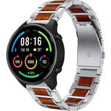 Strap-it Bracelet bois/acier Xiaomi Mi Watch (argent)