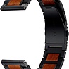 Strap-it Strap-it Bracelet bois/acier Xiaomi Mi Watch (noir)