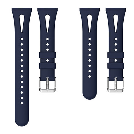 Strap-it Strap-it Bracelet silicone de luxe Fitbit Versa 4 (bleu foncé)