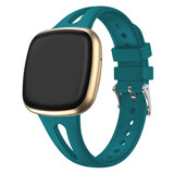 Strap-it Bracelet silicone de luxe Fitbit Versa 4 (vert-bleu)