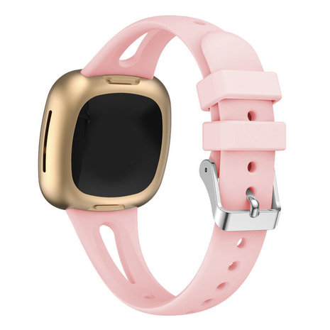 Strap-it Strap-it Bracelet silicone de luxe Fitbit Versa 4 (rose)