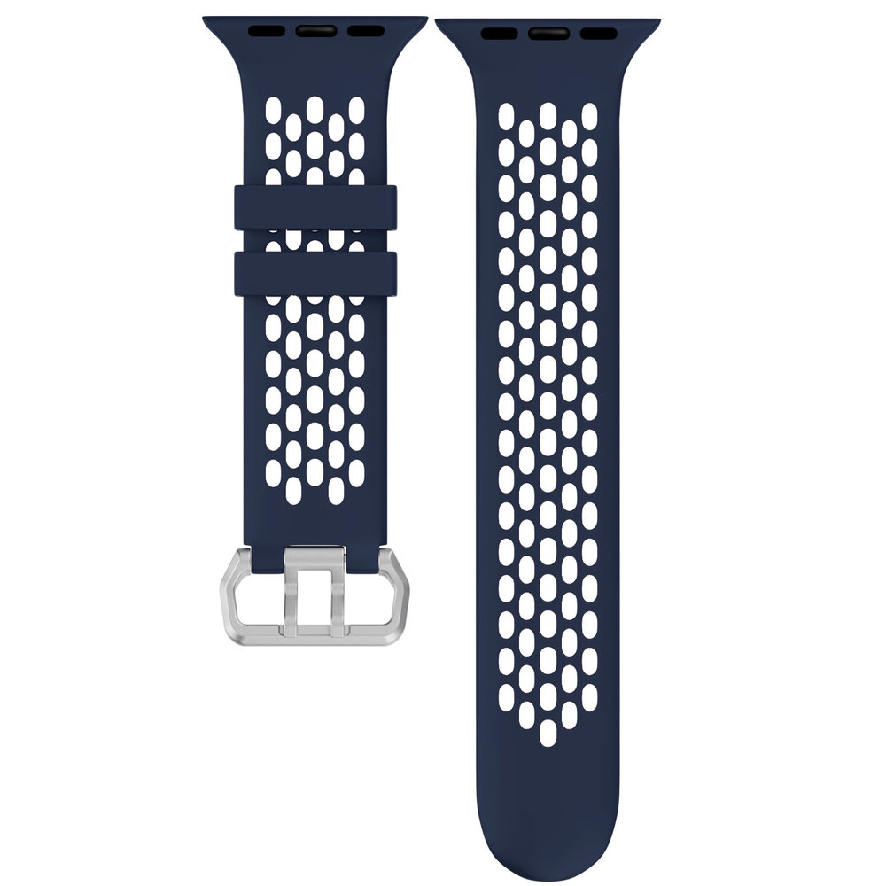 Strap-it Strap-it Bracelet à boucle sport Apple Watch (bleu foncé/noir) Strap-it Strap-it Bracelet à boucle sport Apple Watch (bleu foncé/noir)
