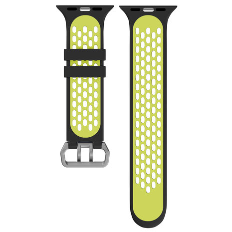 Strap-it Strap-it Bracelet à boucle sport Apple Watch (noir/jaune)