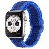 Strap-it Bracelet Apple Watch nylon tissé réglable (bleu)