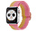 Strap-it Bracelet Apple Watch nylon tissé réglable (jaune/rose)