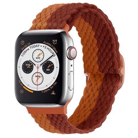 Strap-it Strap-it Bracelet Apple Watch nylon tissé réglable (mélange de marrons) Strap-it Strap-it Bracelet Apple Watch nylon tissé réglable (mélange de marrons)