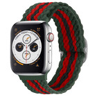Strap-it Strap-it Bracelet Apple Watch nylon tissé réglable (rouge/noir/vert)