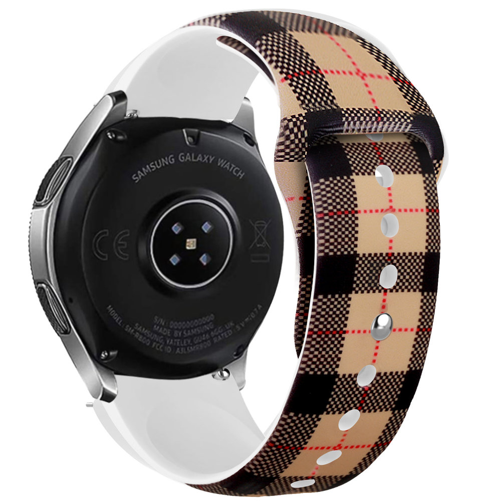 Strap-it Strap-it Bracelet à carreaux Huawei Watch GT 3 Pro 43mm