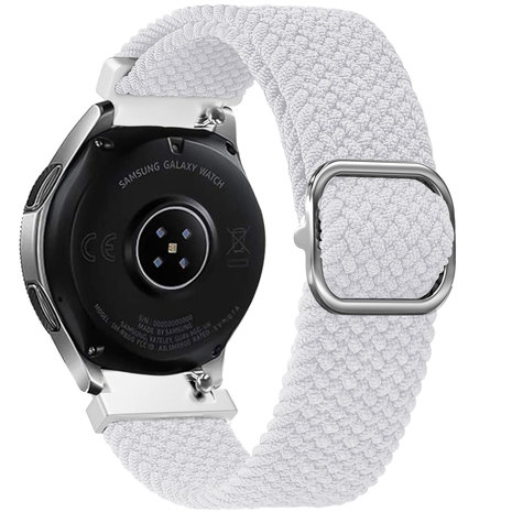 Strap-it Strap-it Bracelet tissé réglable Samsung Galaxy Watch 5 40mm (blanc)