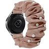Strap-it Strap-it Bracelet chouchou Huawei Watch GT 3 42mm (beige avec perles) Strap-it Strap-it Bracelet chouchou Huawei Watch GT 3 42mm (beige avec perles)
