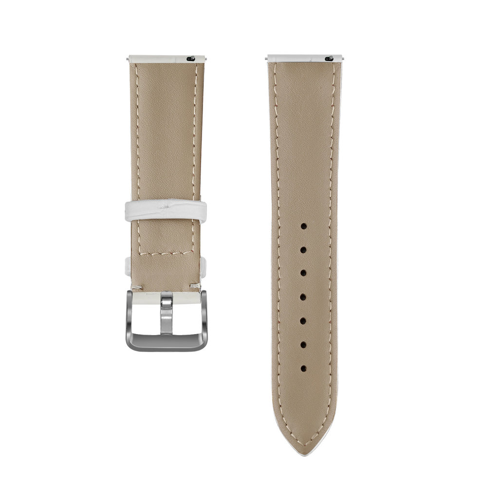 Strap-it Strap-it Bracelet cuir motif crocodile Samsung Galaxy Watch 46mm (blanc)