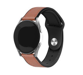 Strap-it Bracelet hybride cuir Xiaomi Amazfit GTR (marron clair)