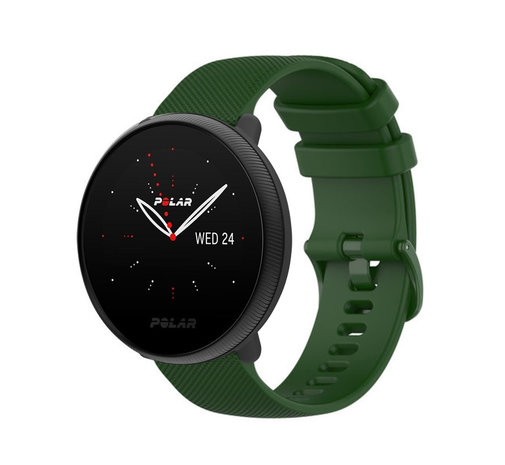 Strap-it Strap-it Bracelet silicone de luxe Polar Ignite 3 (vert foncé)