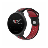 Strap-it Bracelet sport Polar Ignite 3 (noir/rouge)