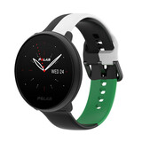 Strap-it Bracelet triple sport Polar Ignite 3 (noir/blanc/vert)