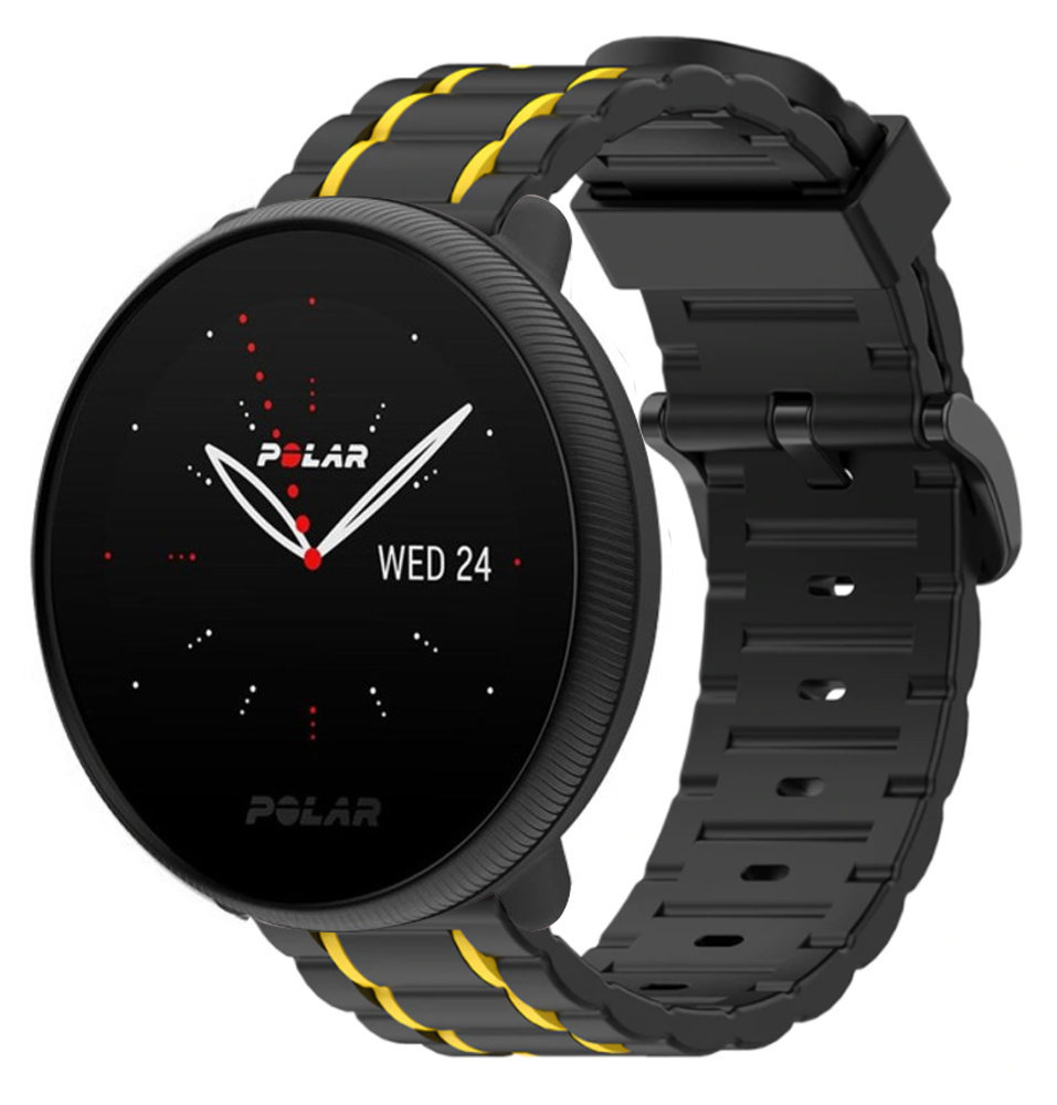 Bracelet boucle sport Polar Ignite 3 noir jaune