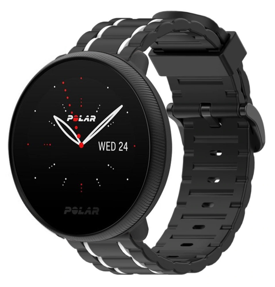 Strap-it Strap-it Bracelet à boucle sport Polar Ignite 3 (noir/blanc) Strap-it Strap-it Bracelet à boucle sport Polar Ignite 3 (noir/blanc)
