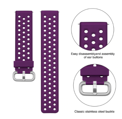Strap-it Strap-it Bracelet silicone avec trous Polar Ignite 3 (violet)