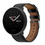 Strap-it Bracelet cuir Polar Ignite 3 (noir élégant)