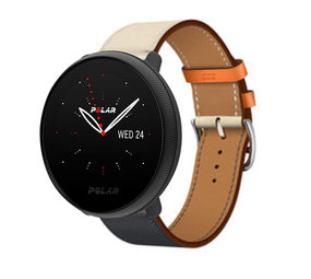 Strap-it Bracelet cuir Polar Ignite 3 (blanc/marron foncé)