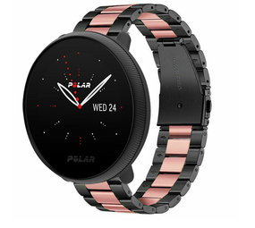 Strap-it Bracelet acier Polar Ignite 3 (noir/rose)
