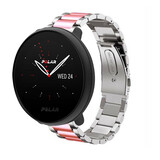 Strap-it Bracelet acier Polar Ignite 3 (argent/rose)