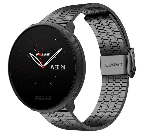 Strap-it Strap-it Bracelet acier inoxydable Polar Ignite 3 (noir)
